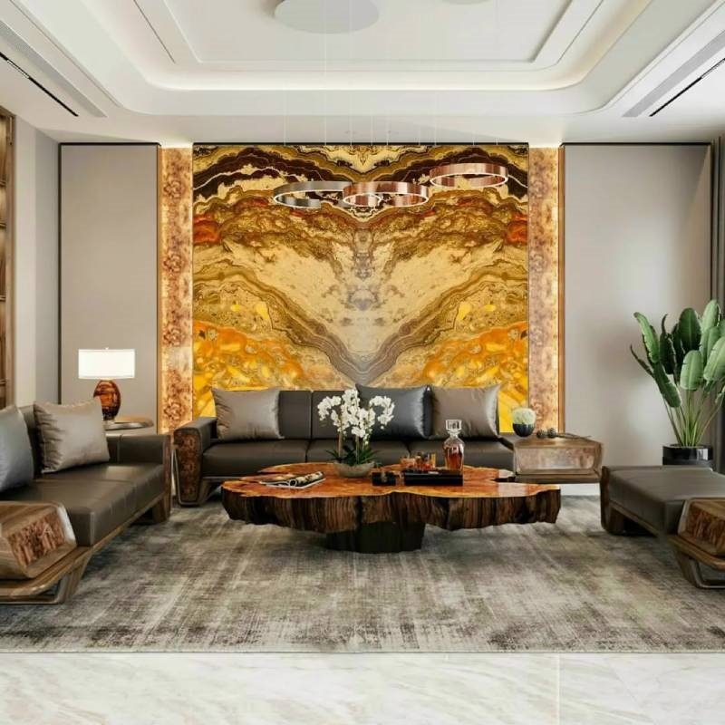 Tranh đá xuyên sáng Onyx là vật liệu trang trí cao cấp